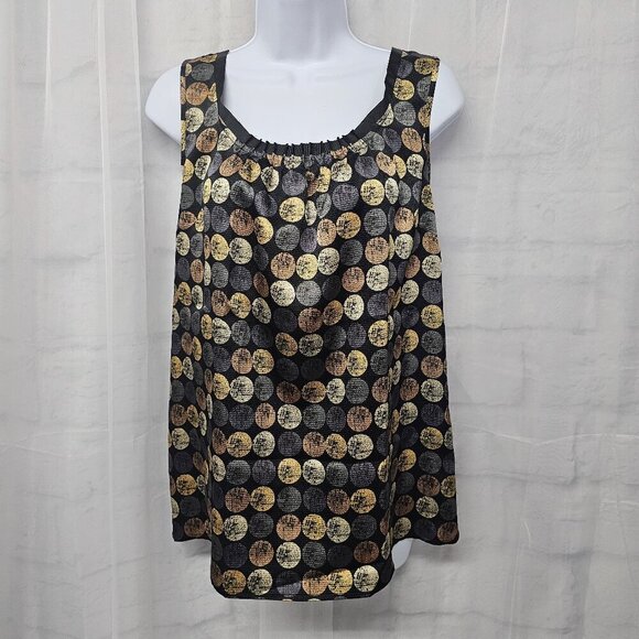 The Limited Black Gold Polka Dot Tank Grunge Disco Retro Fairy Goth S - Picture 1 of 11